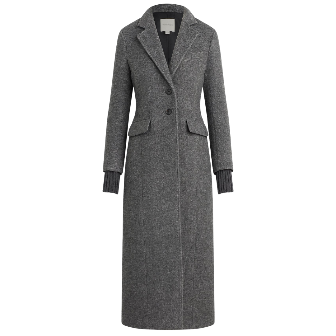 The City Coat in Grey Twill
