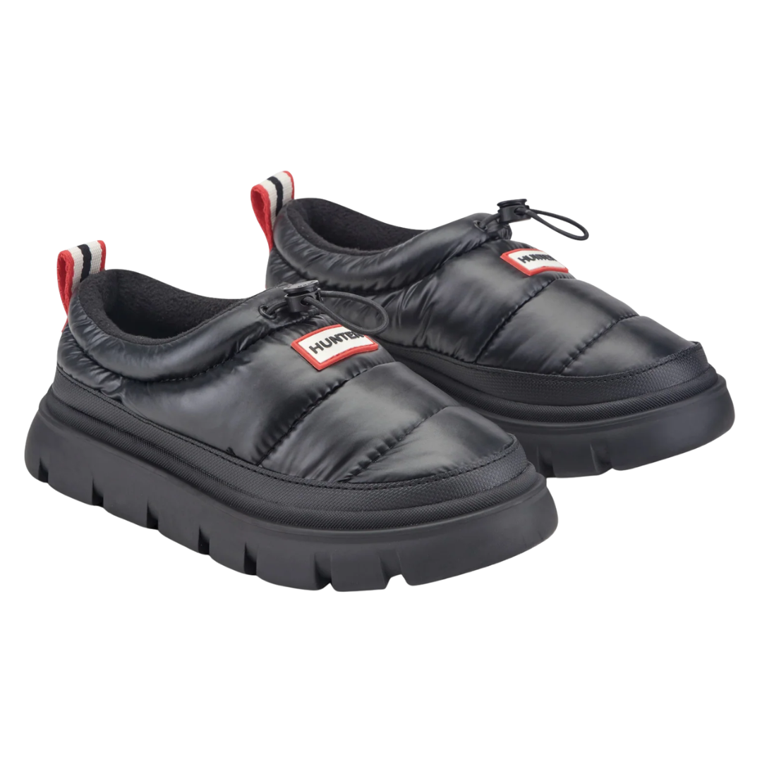 Madi Insulated Water Resistant Slip-on Mules in Black