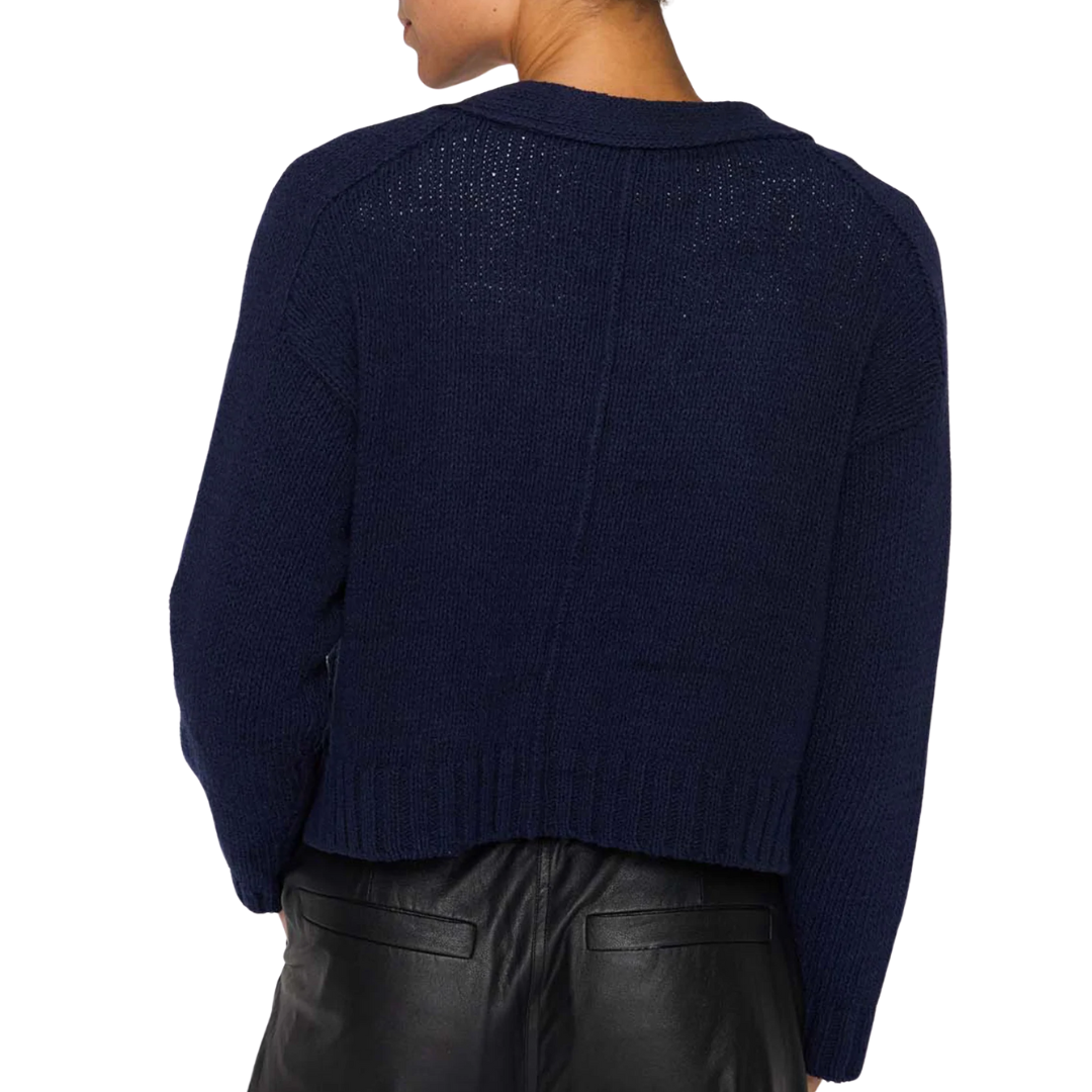 Cropped Cardigan in Hale Navy