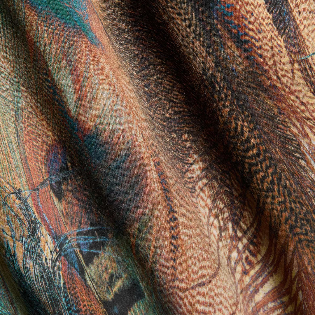 L'agence Seridie Dress in Teal Multi Mix Feather