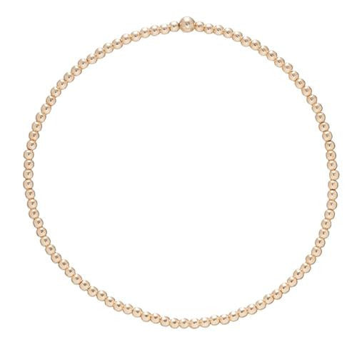 2mm Gold Bead Bracelet
