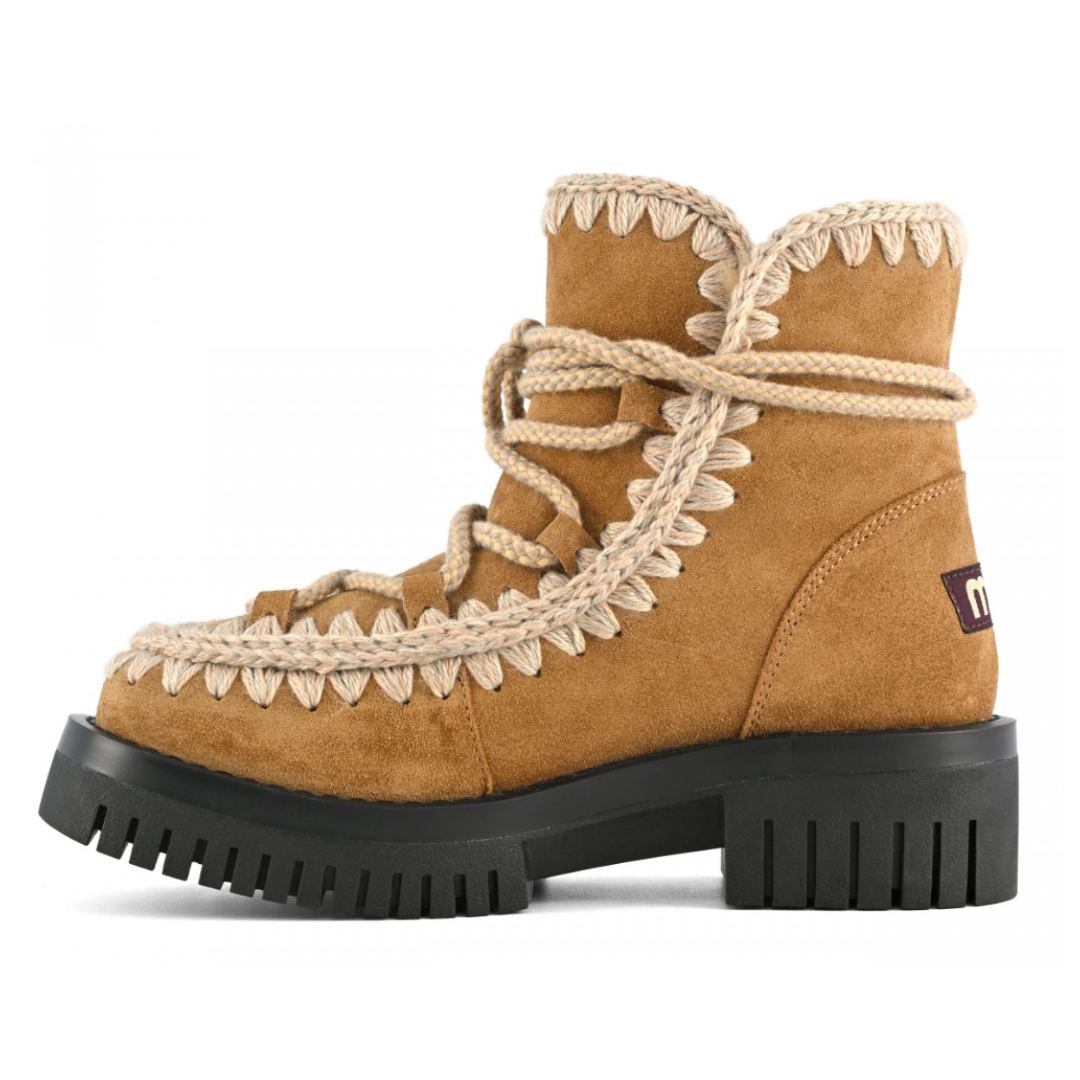 Eskimo Combat Lace Up Boot in Cognac