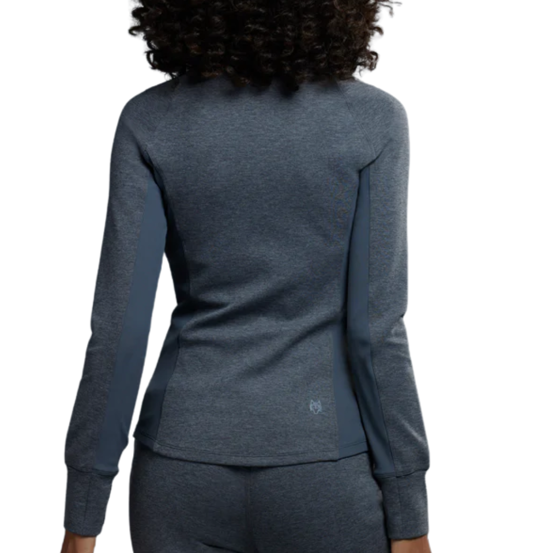 Sequoia Melange Full Zip Jacket in Smoke Heather