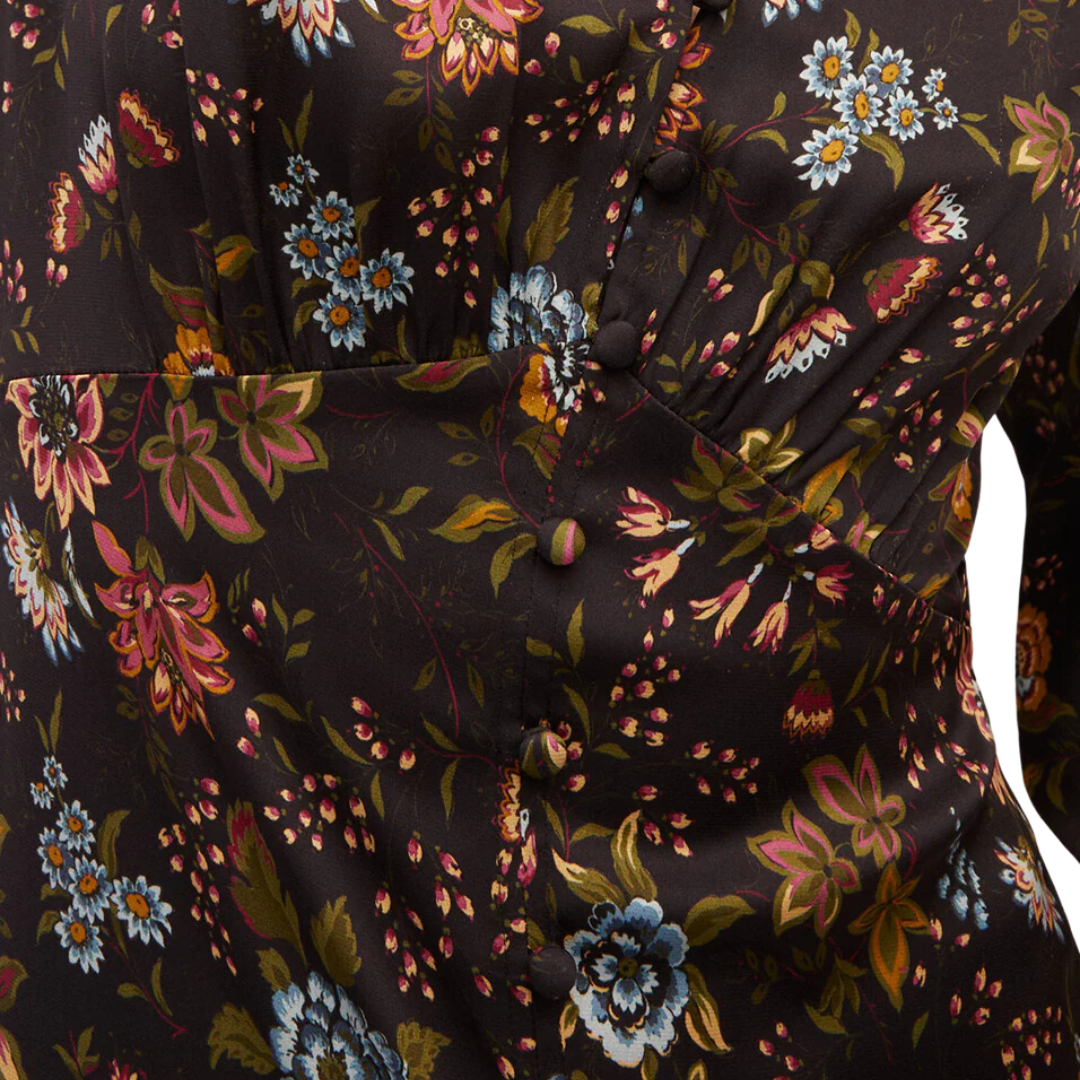 Terina Dress in Black Multi