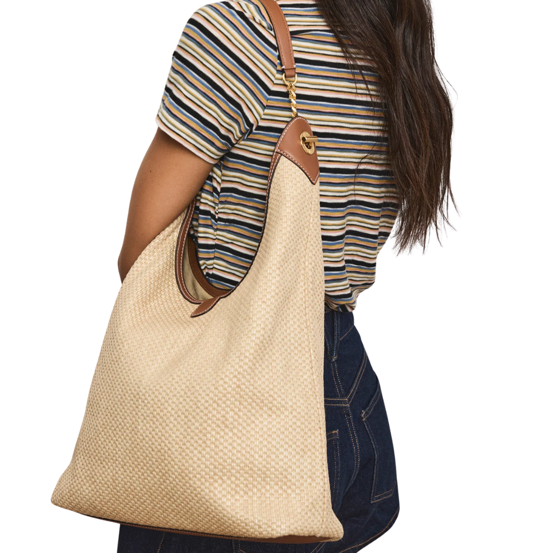 Jour Raffia Bag in Hazelwood/Natural