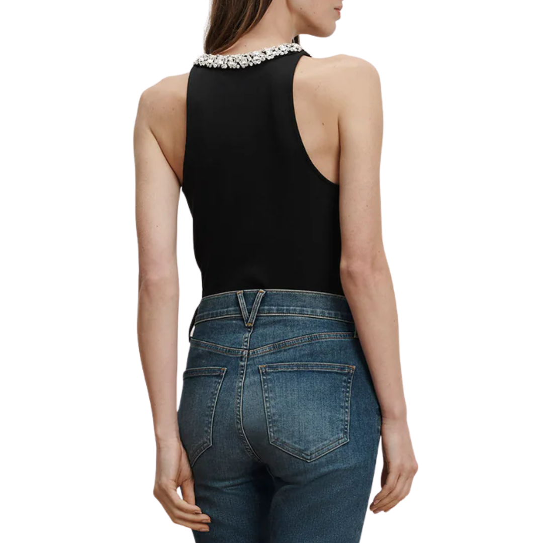 Ayres Embellished Tank Top in Black