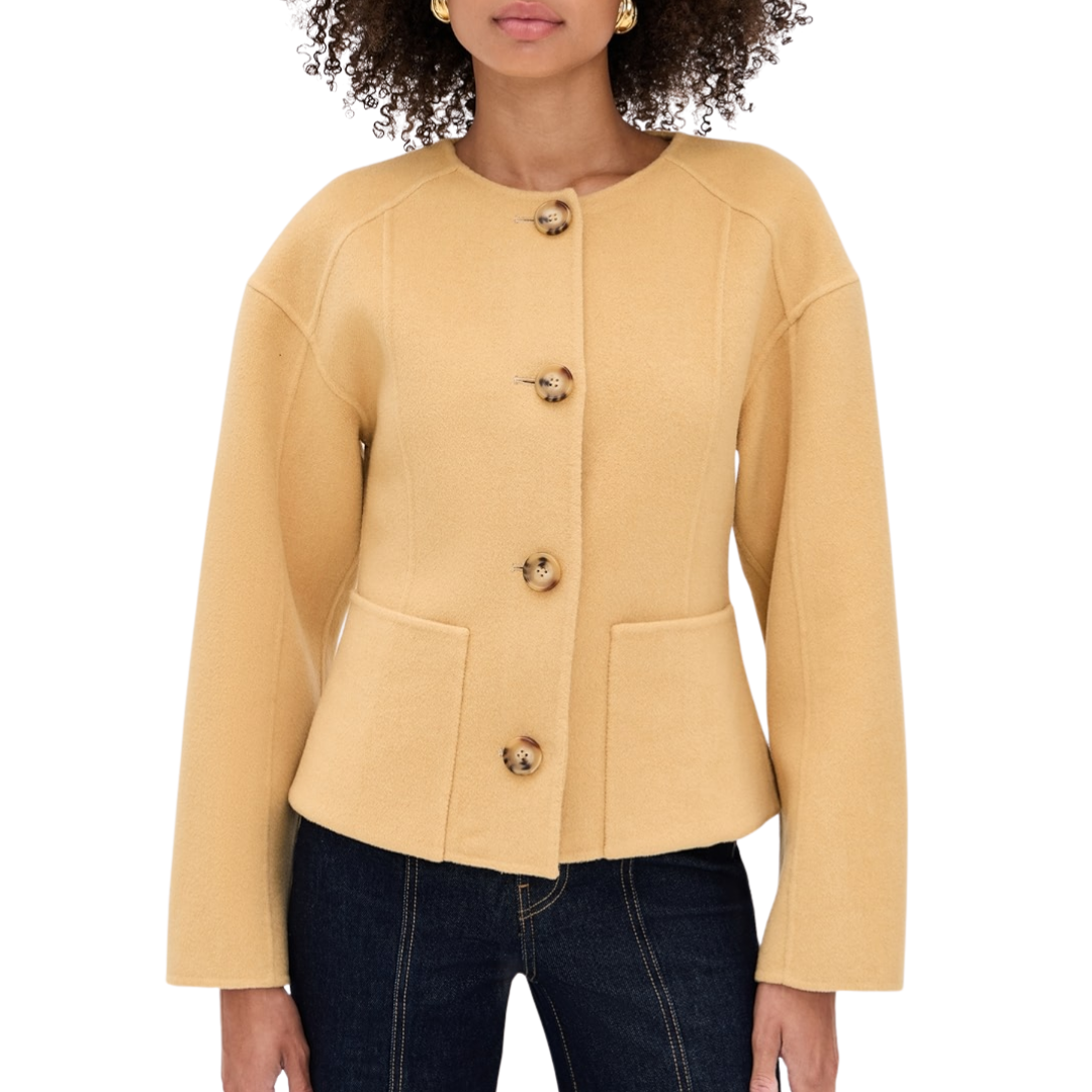 Elsie Double Faced Wool Coat in Lotus