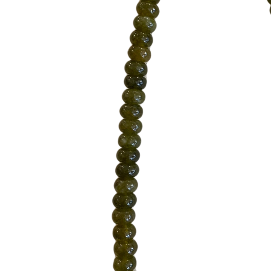 Lilly Gemstone Necklace Olive Green