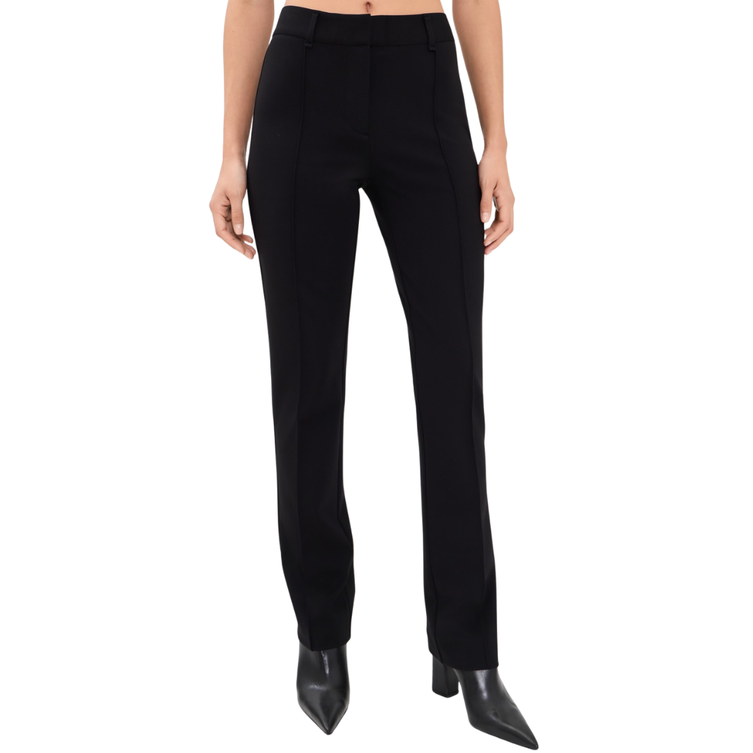 Sutton Ponte Mid Rise Cigarette Pants in Black