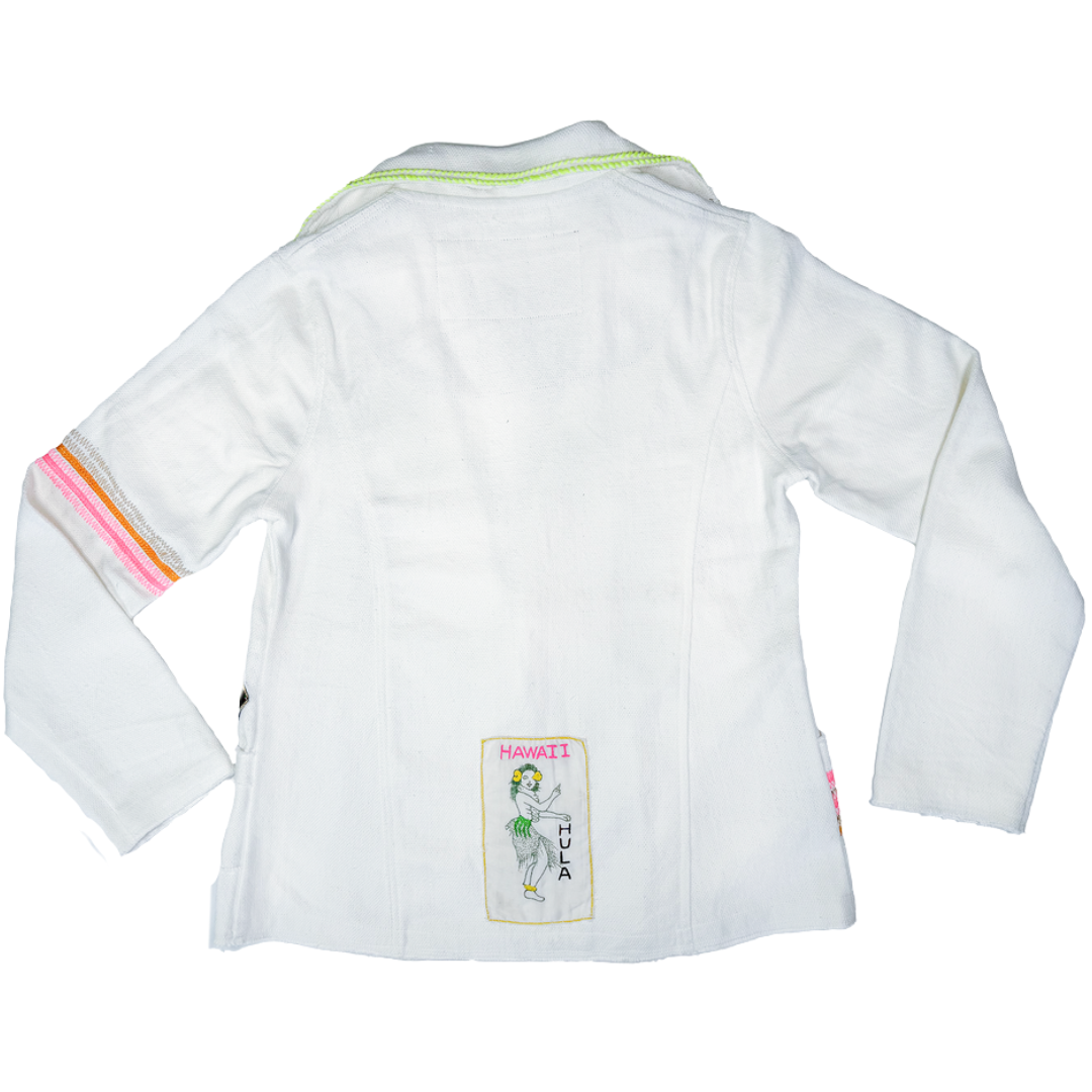 Patch Blazer in White