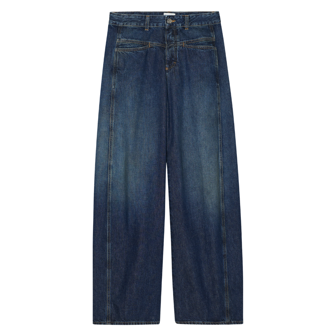 Tori-X Barrel Jeans 30" in Dark Blue