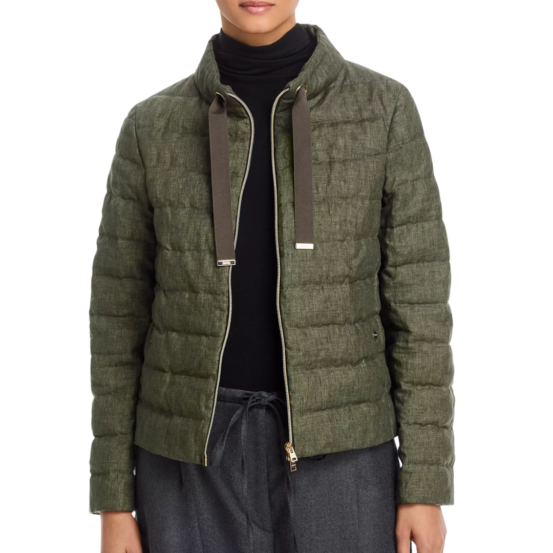 Jacket In New Linen in Green