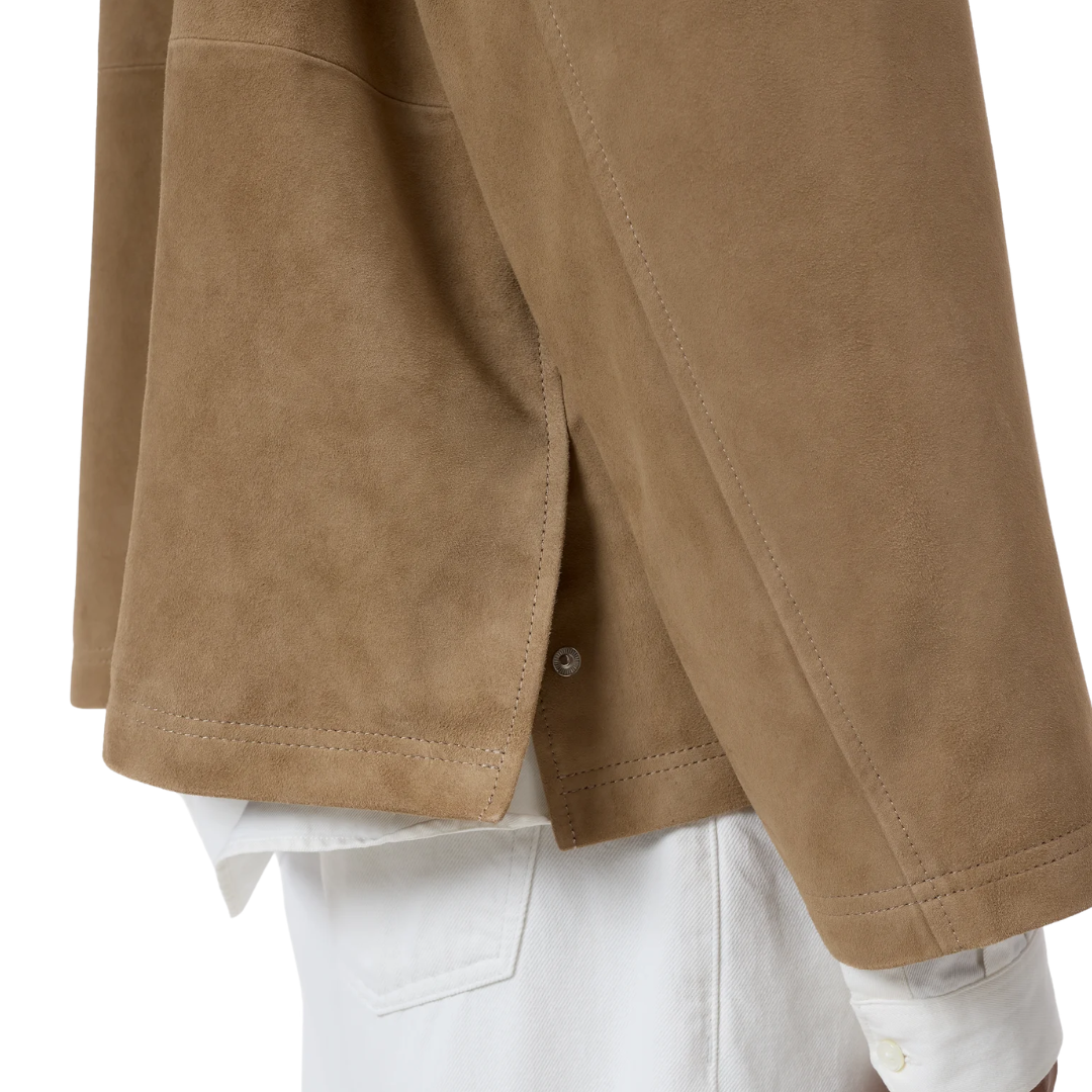 Goatskin Country Jacket in Sand Beige