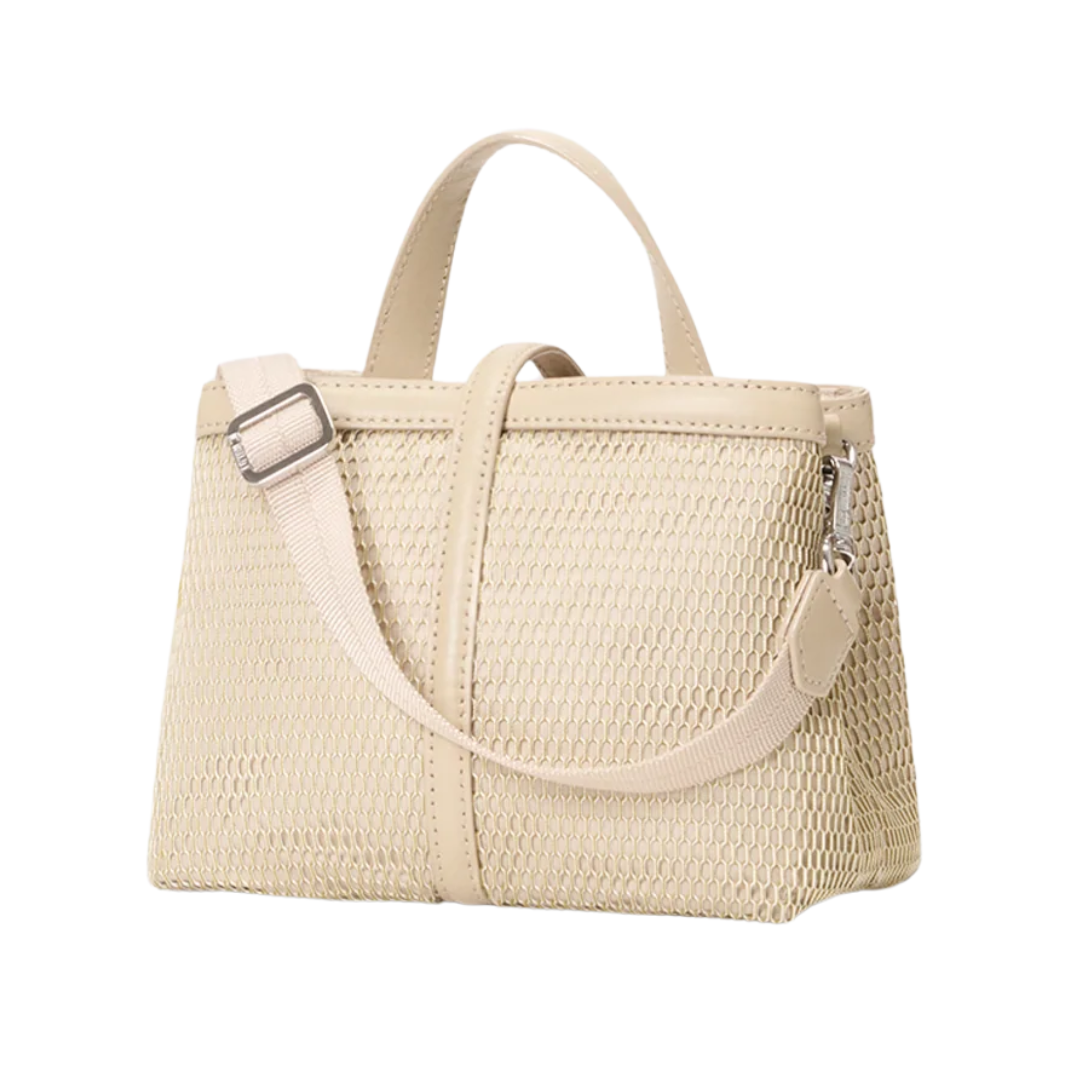 Mini Astor Top Handle in Buff Mesh