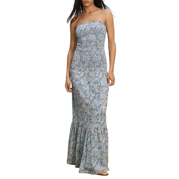 Veronica Beard Clem Floral Maxi Dress in Blue Jay Multi Veronica Beard Clem Floral Maxi Dress in Blue Jay Multi