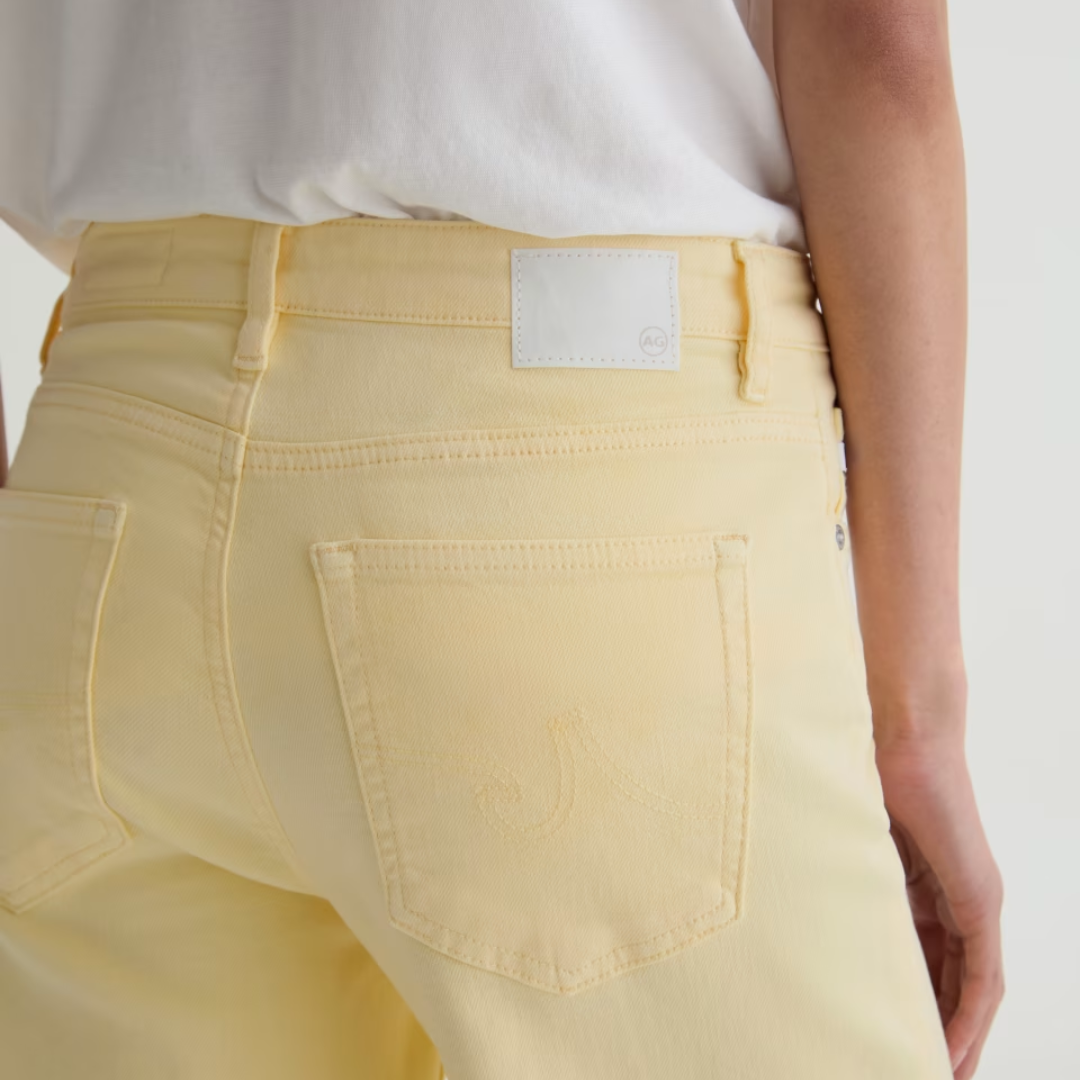 Saige Wide Leg Crop Jean in Sunlight Yellow