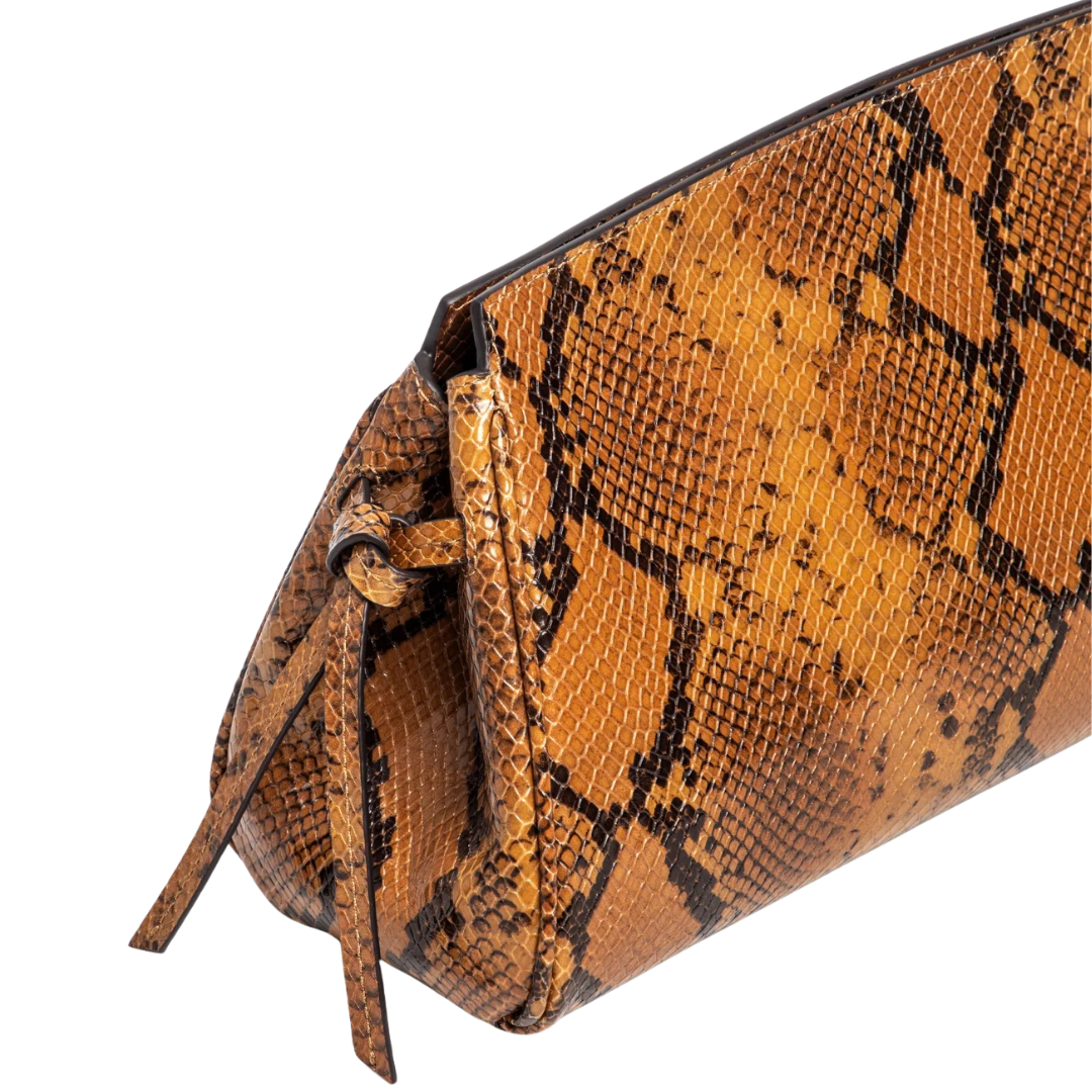 Maude Soft Clutch in Snake