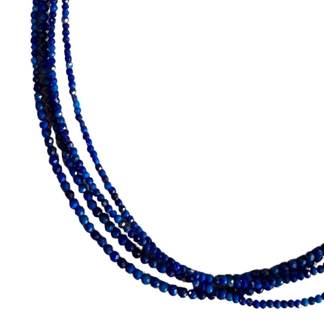 Micro Gemstone Choker in Lapis