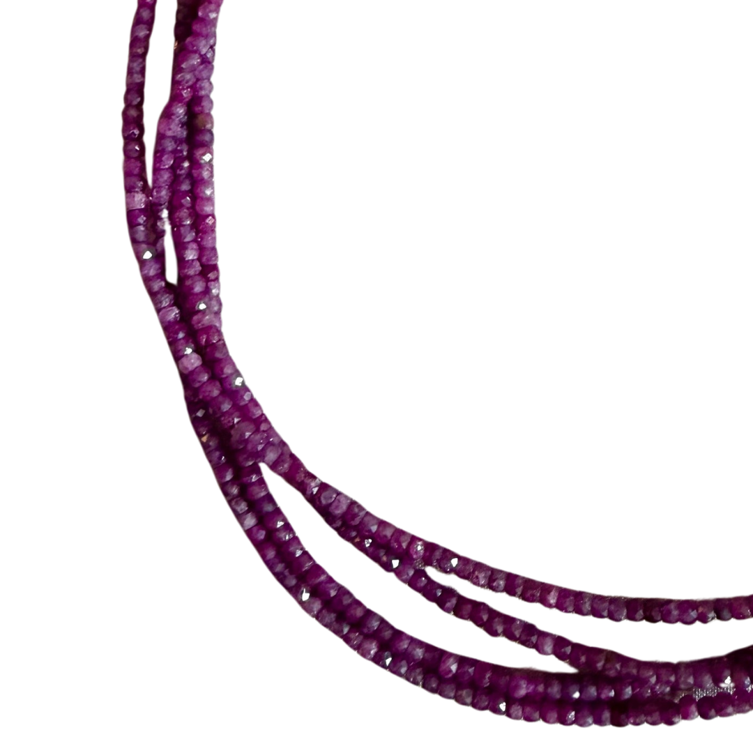 Micro Gemstone Choker in Ruby