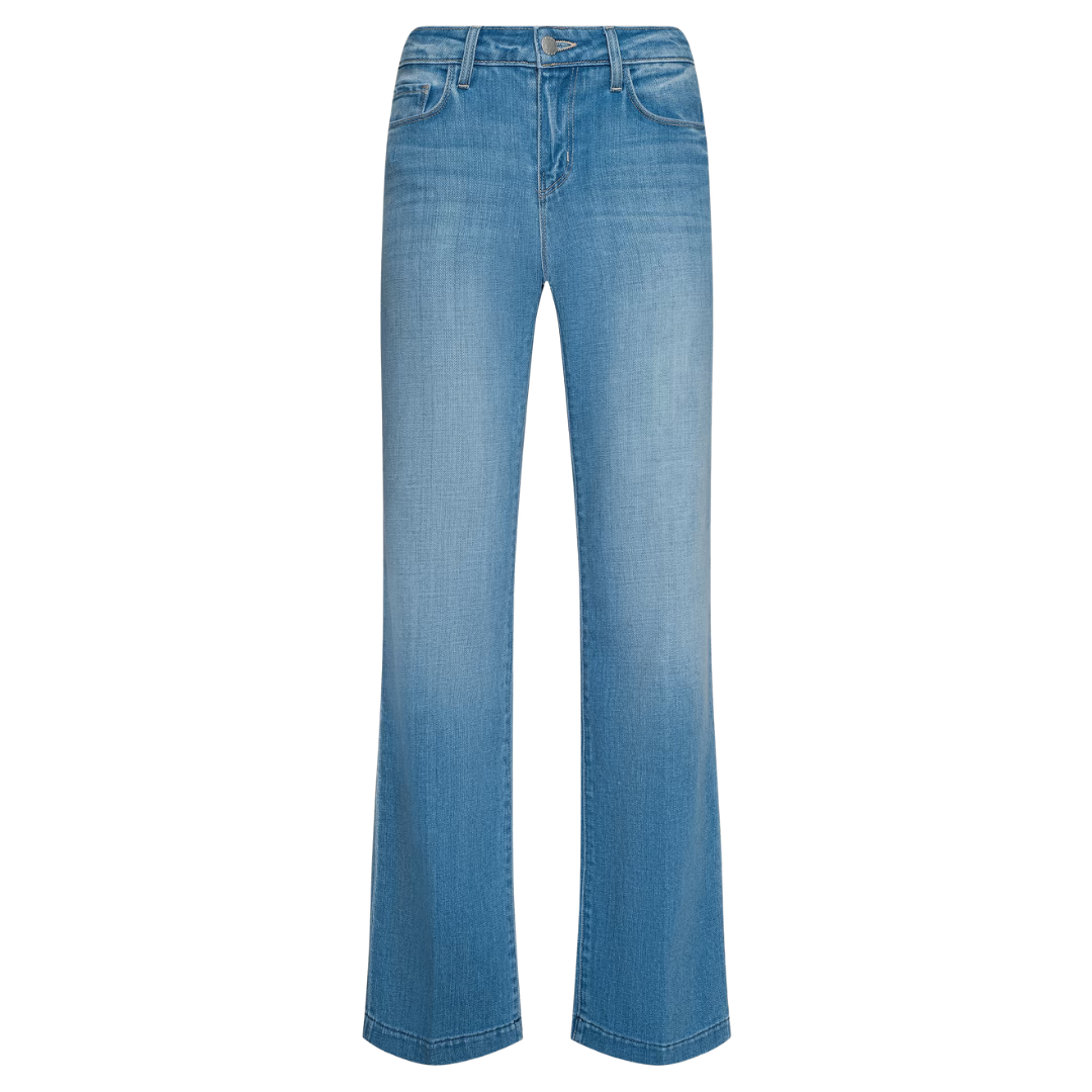 Joanne Low-Rise Wide-Leg Jean in Pacific