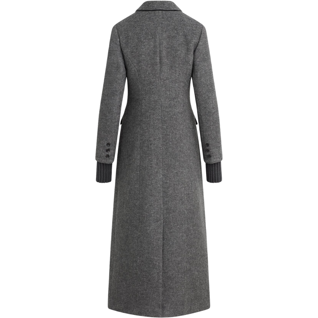 The City Coat in Grey Twill