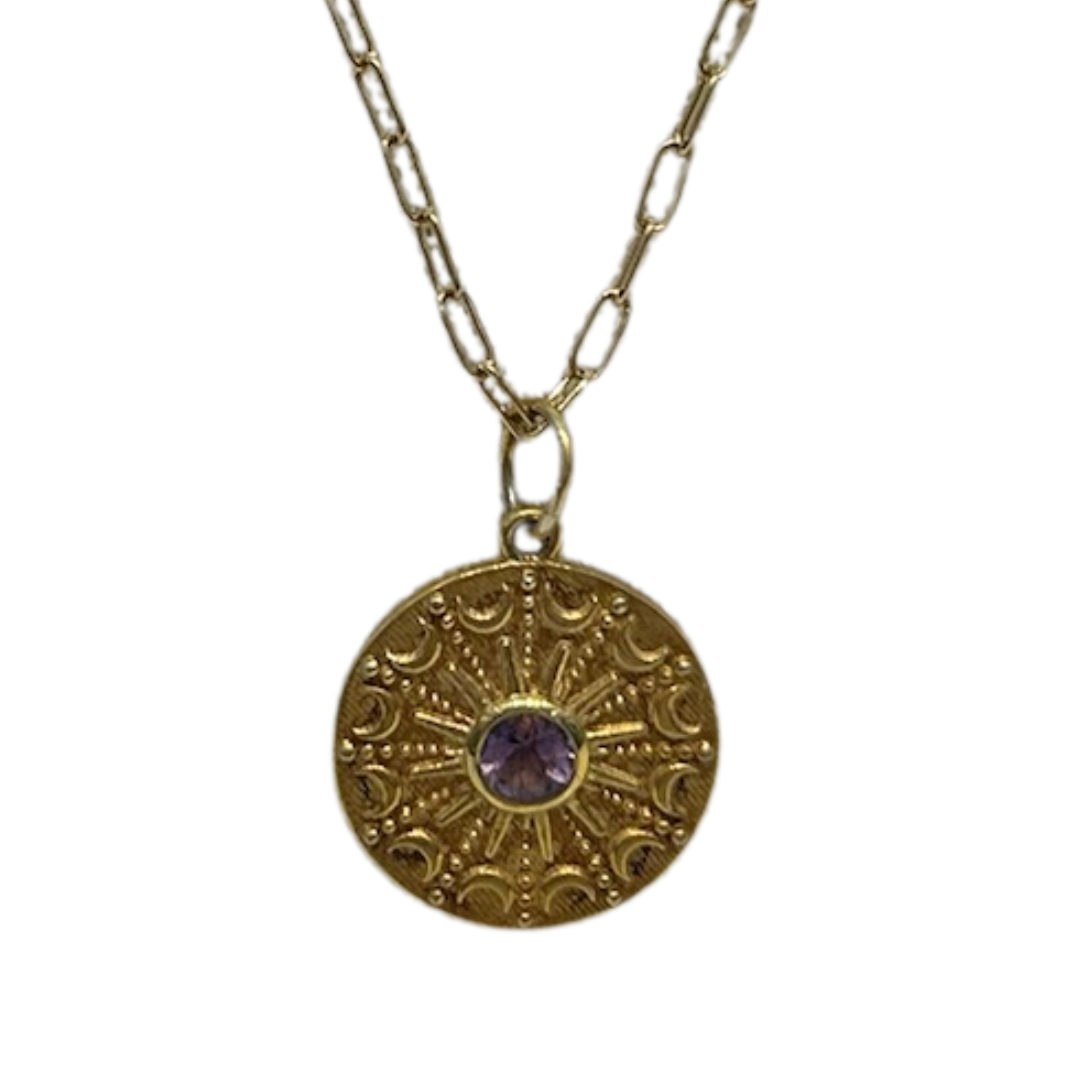Le Soleil Necklace in Amethyst