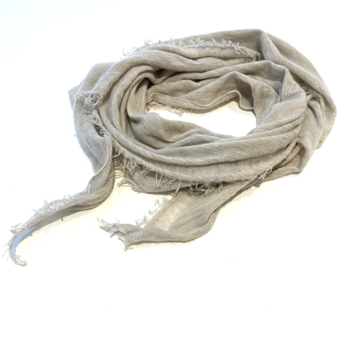 Love Mini Cashmere Scarf in Soft Beige