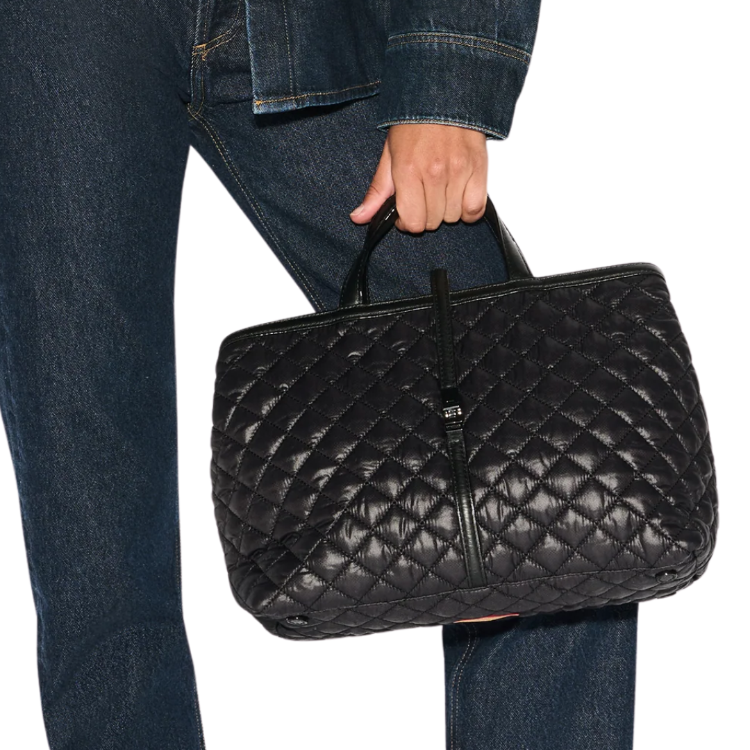 Medium Astor Top Handle in Black