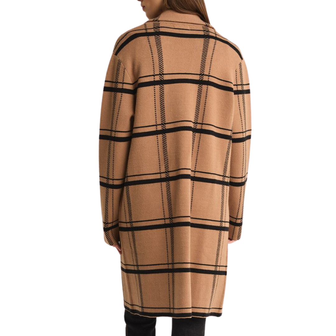 Timber Plaid Cardigan in Campfire