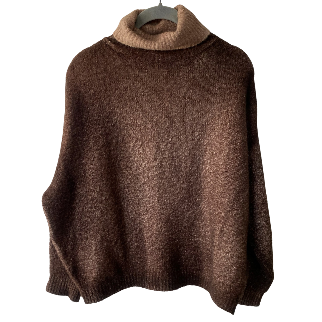 Cotton Bicolor High Neck in Carruba