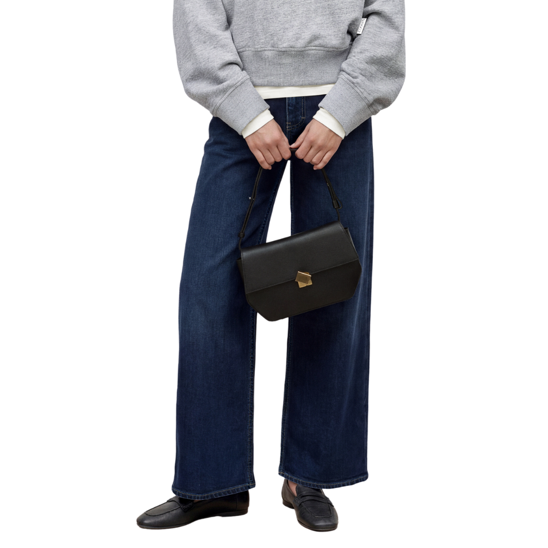 Jayla Wide Jeans in Blue/Black 32"