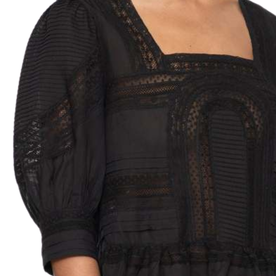 Franca Lace Top in Black