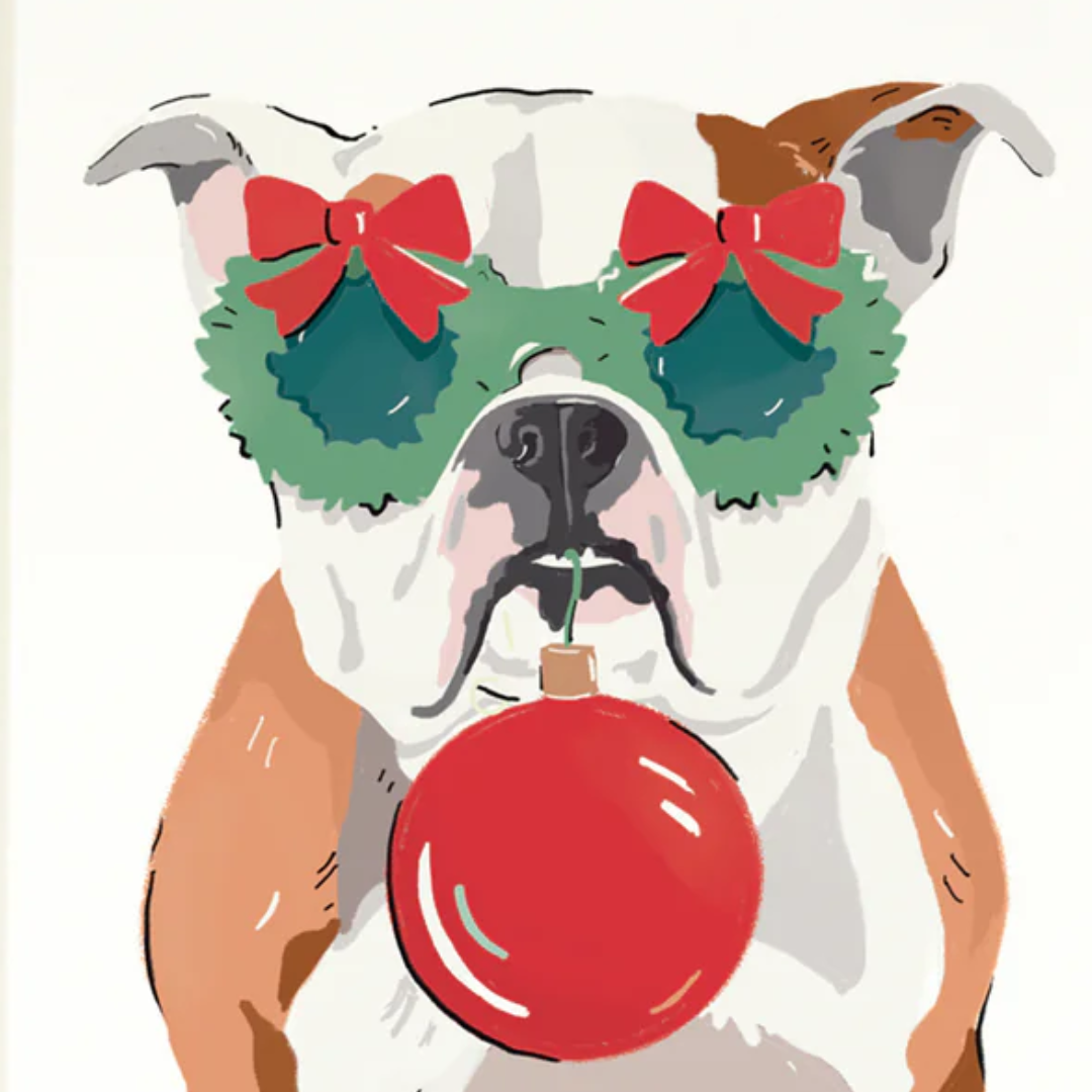 English Bulldog Holiday Card
