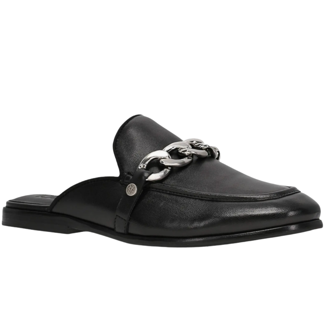 Faith Chain Mule in Black