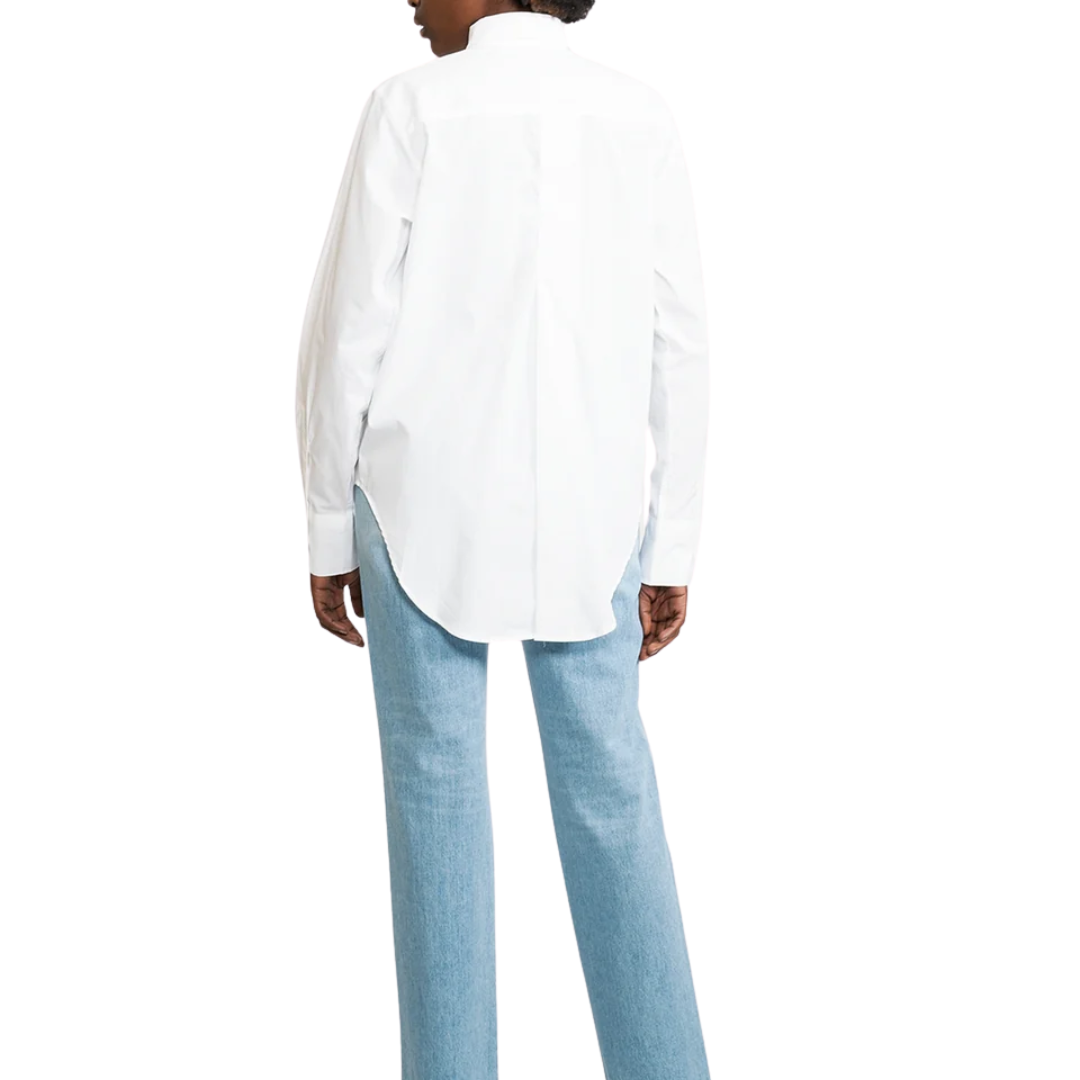 Back Slit Shirt in White