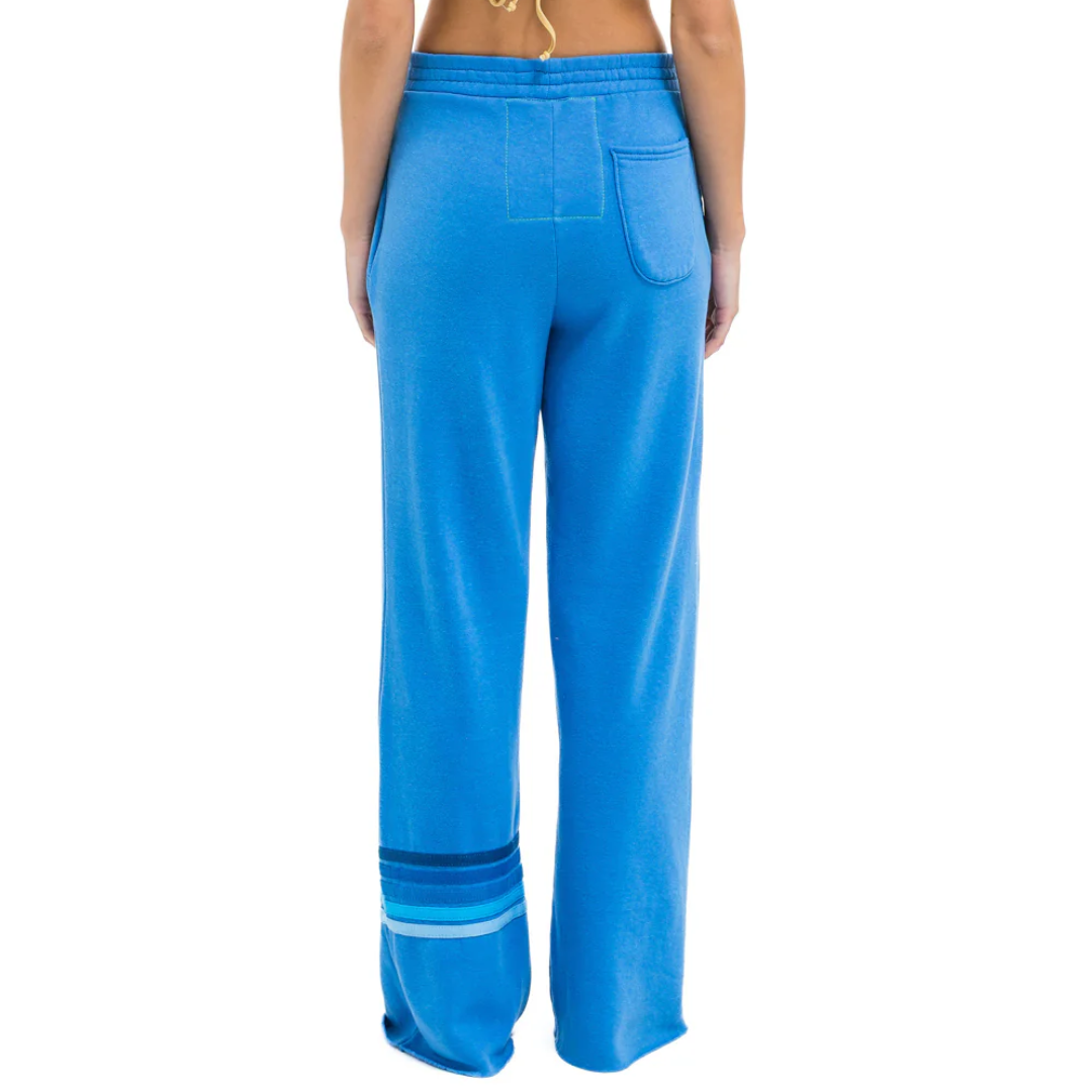 Rugby Wide Leg Sweatpants in Cobalt/Blue