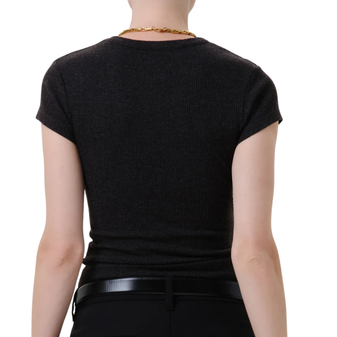 Nello Tee in Heather Charcoal