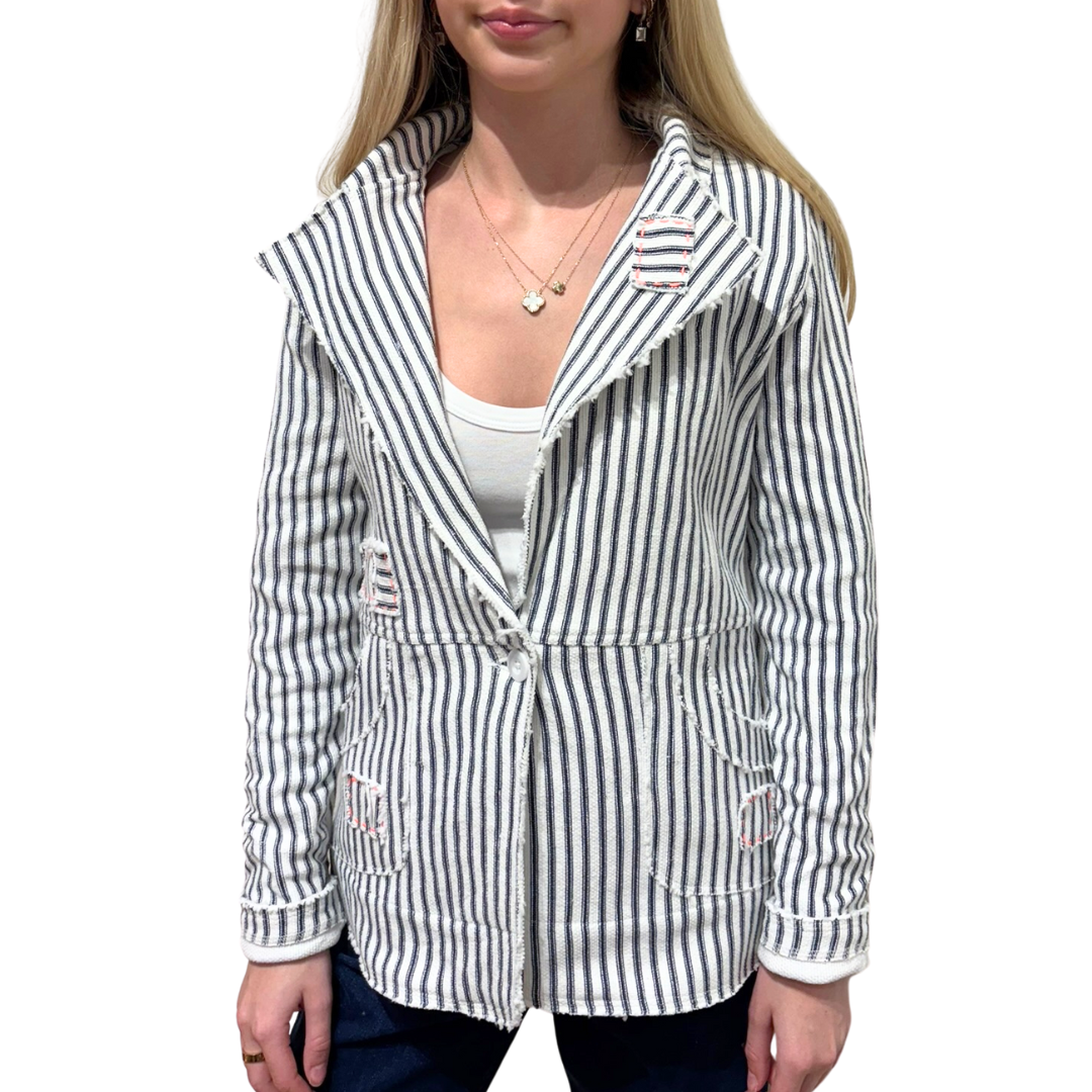 Stripe Blazer in Blue