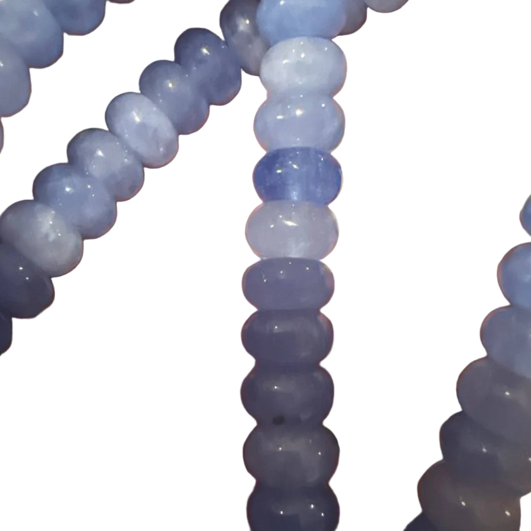 Lilly Gemstone Necklace in Cool Blue Marbled