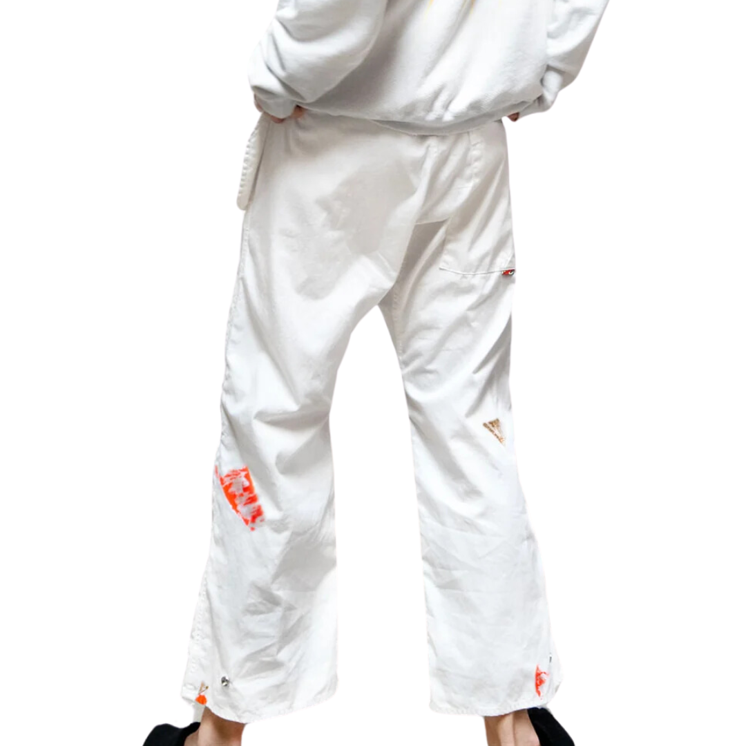 Flap/Snap Japanese Twill Karate Pant in Super White