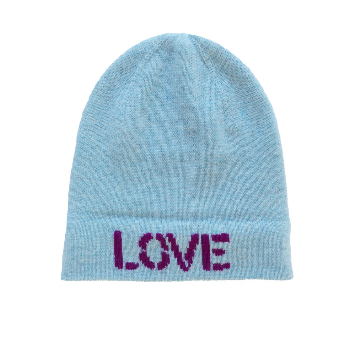 Love Beanie in Blue Eyed