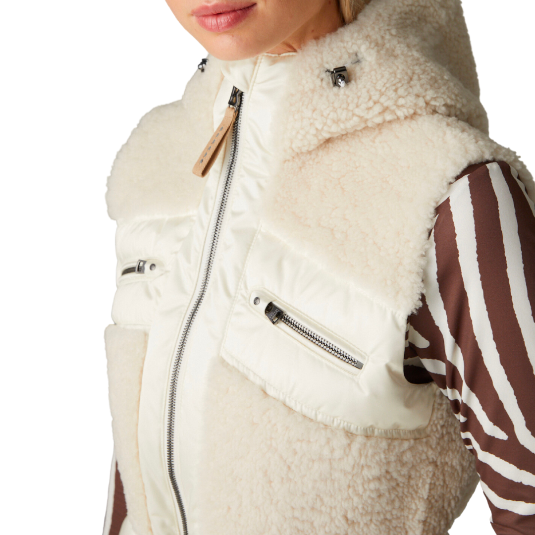 Minka Belted Vest in White