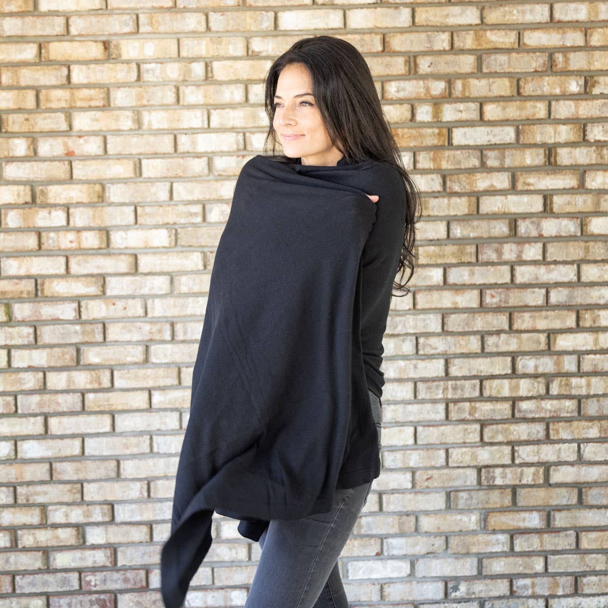 Dreamsoft Organic Cotton Travel Scarf Black