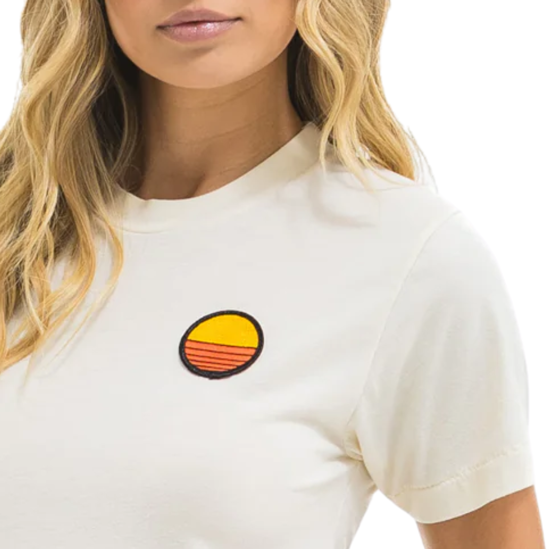 Sunset Patch Tee in Vintage White