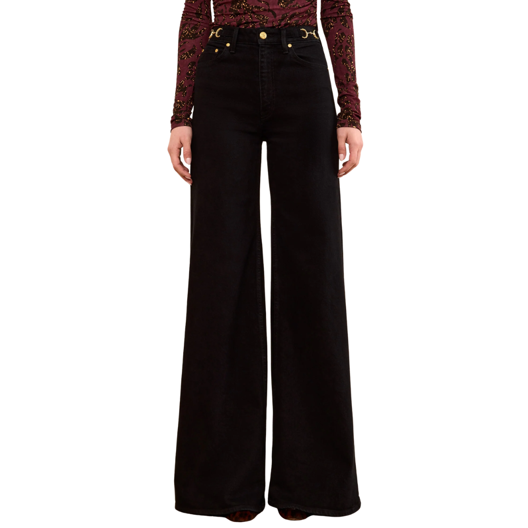 Stretch Valory Flare Jean in Noir