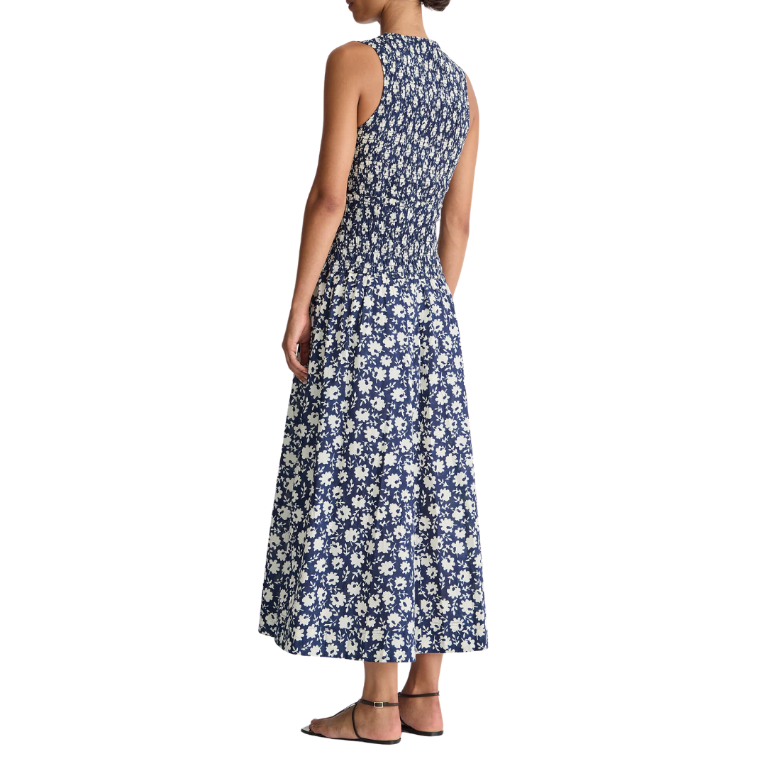 Siempre Tank Maxi in Navy Floral Stamp