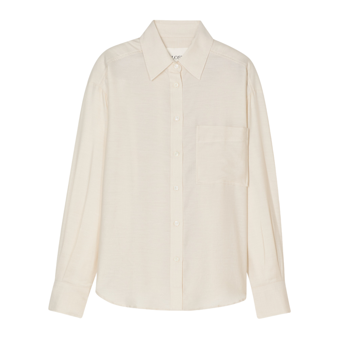 Oversized Shirt in Almond Cream