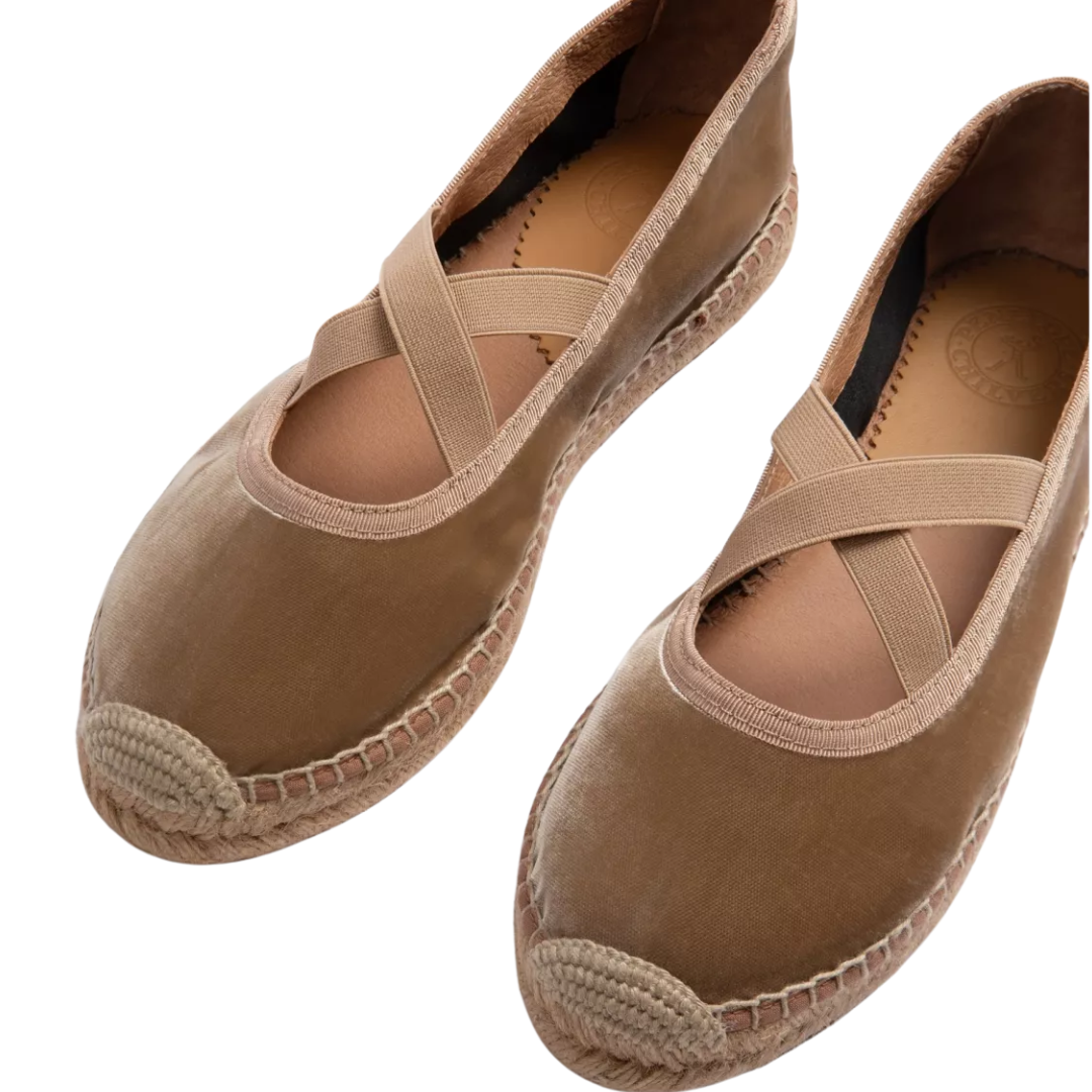 Chico Velvet Espadrille in Honey
