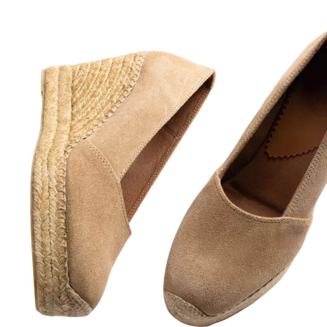 Colina Suede Espadrille in Sand