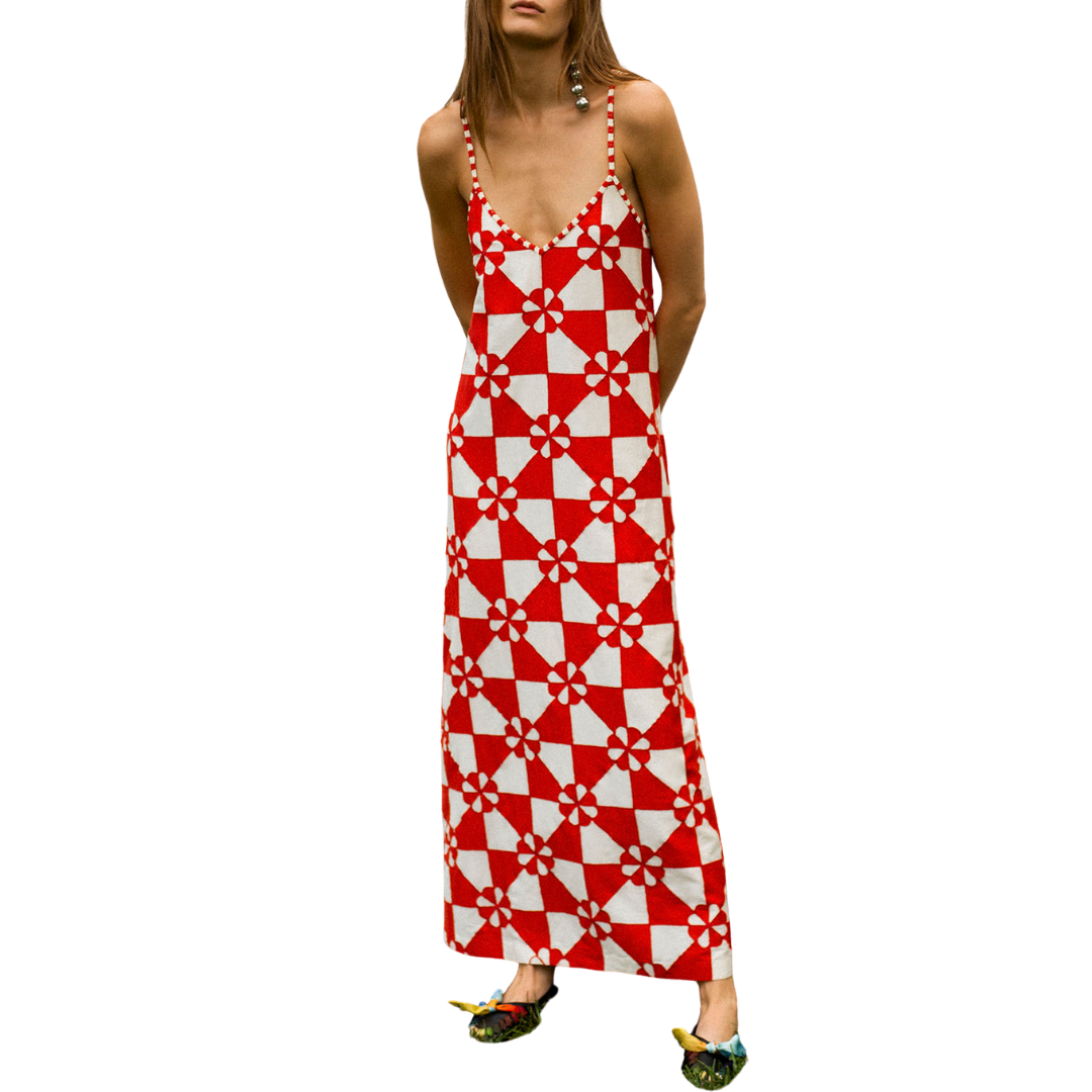 Spice Ibis Jubilee Dress in Off-White
